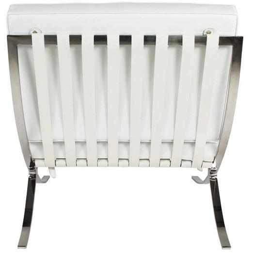 Premium Barcelona Chair White - Mies Van Der Rohe Replica - DECOMICA